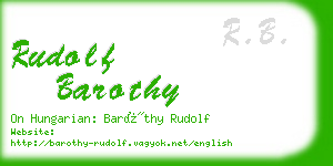 rudolf barothy business card